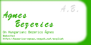 agnes bezerics business card