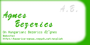 agnes bezerics business card